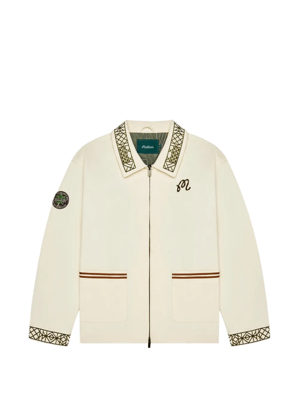 Malbon Golf Harvest embroidered-collar jacket - Toni neutri