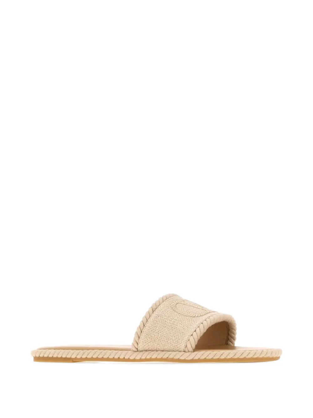 Valentino Garavani VLogo Signature flat sandals Beige