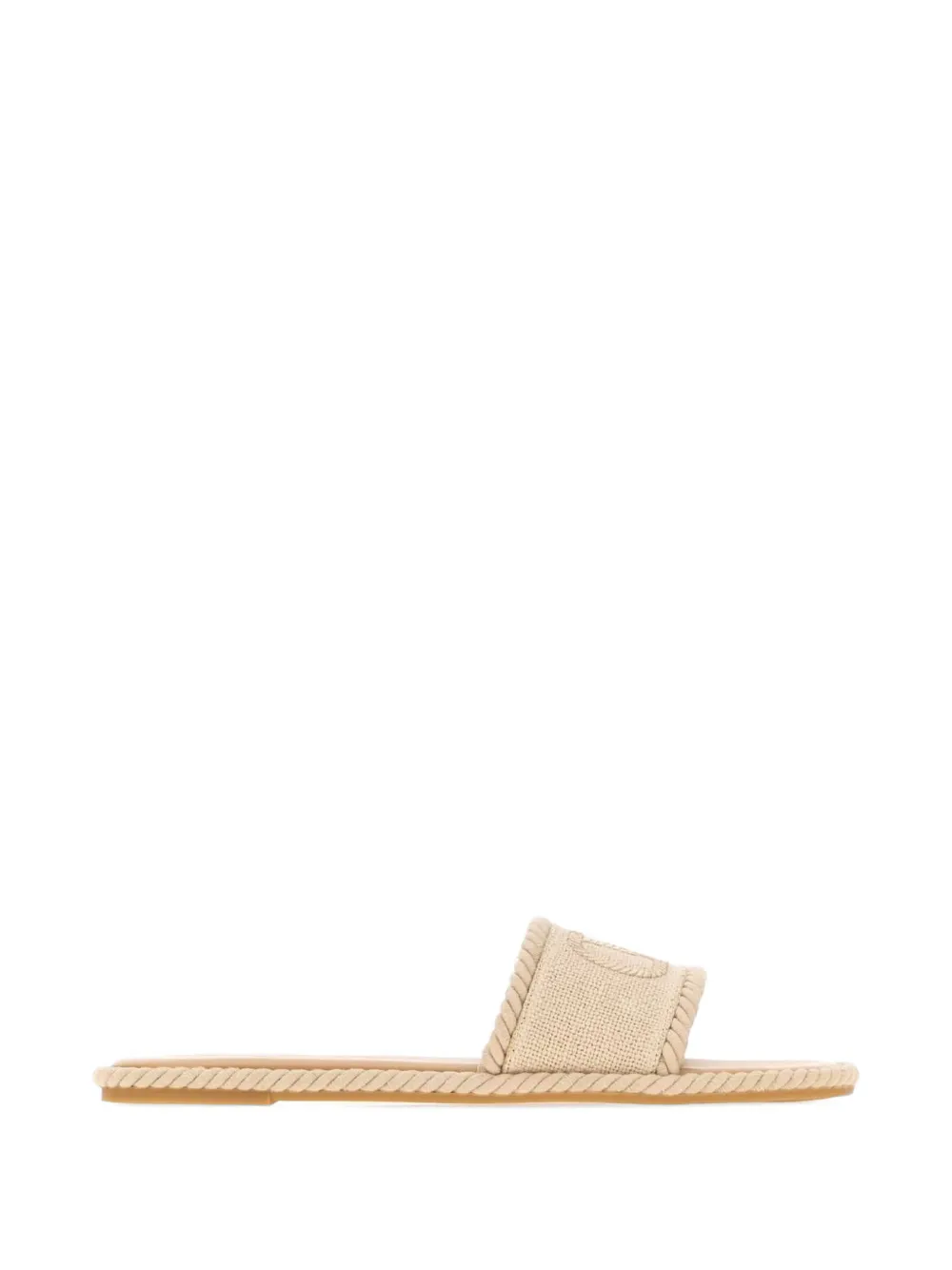 Valentino Garavani VLogo Signature flat sandals - Nude