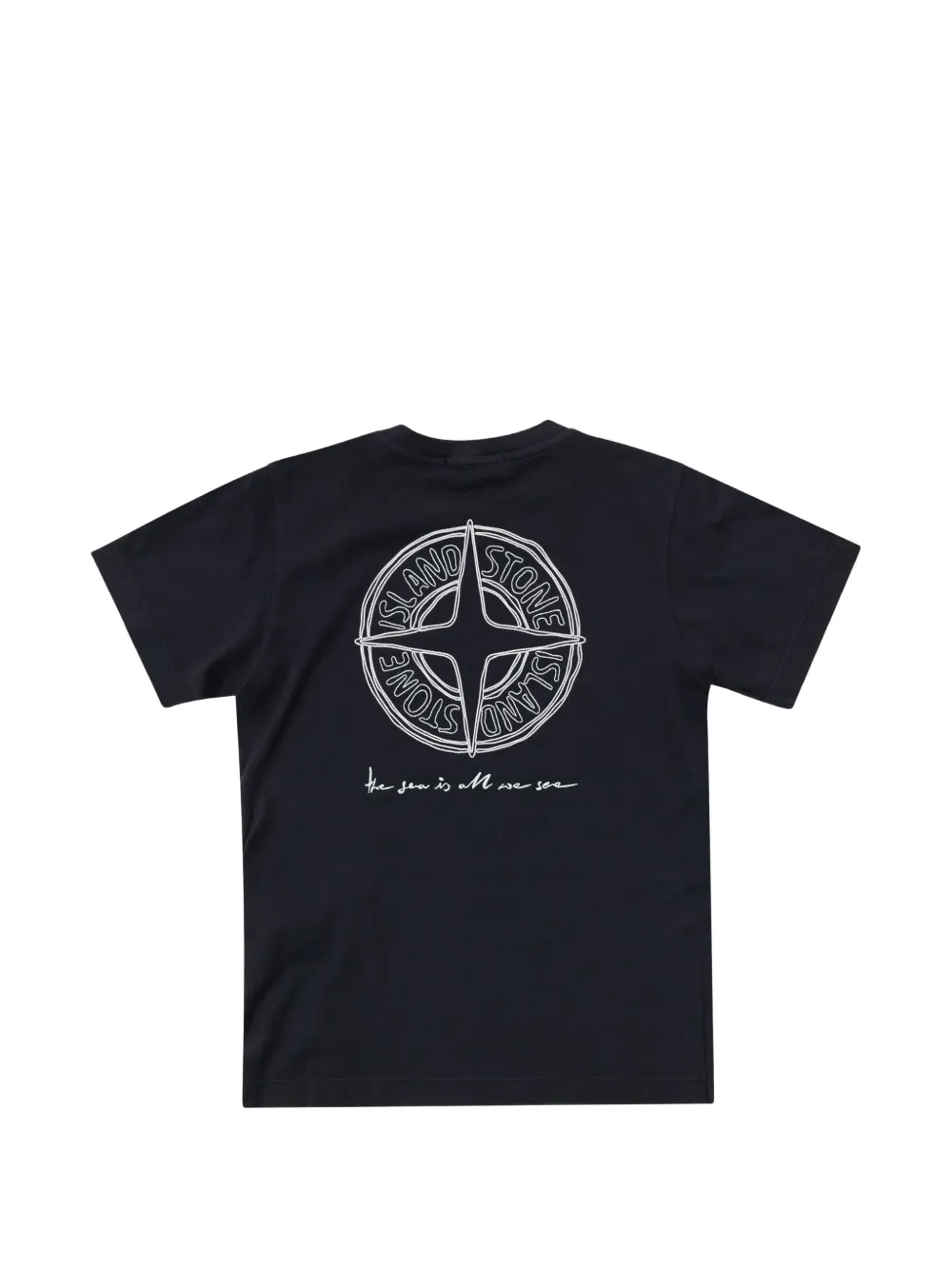 Stone Island Junior T-shirt met print Blauw