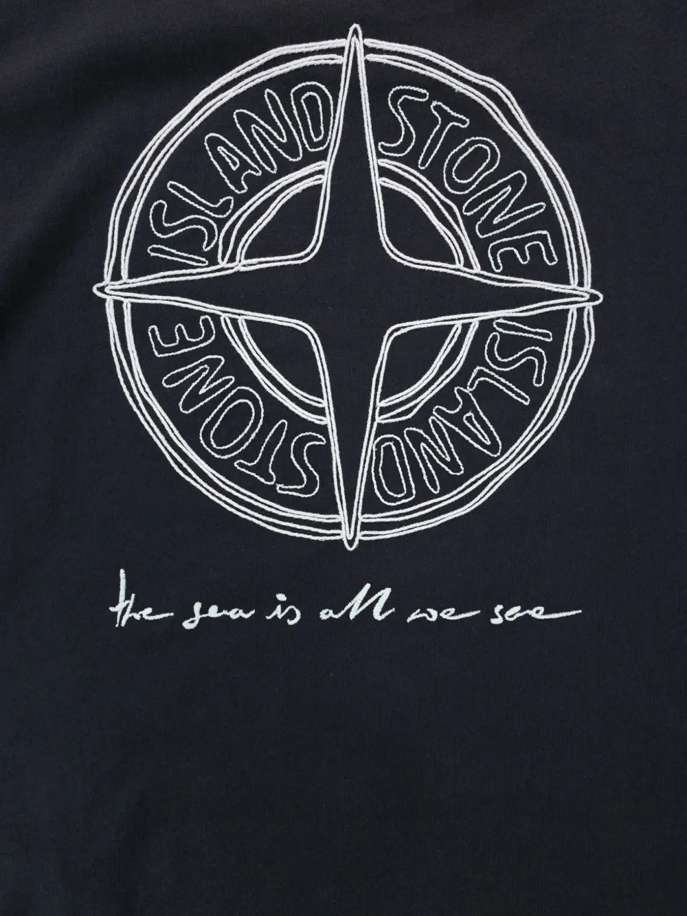 Stone Island Junior T-shirt met print Blauw