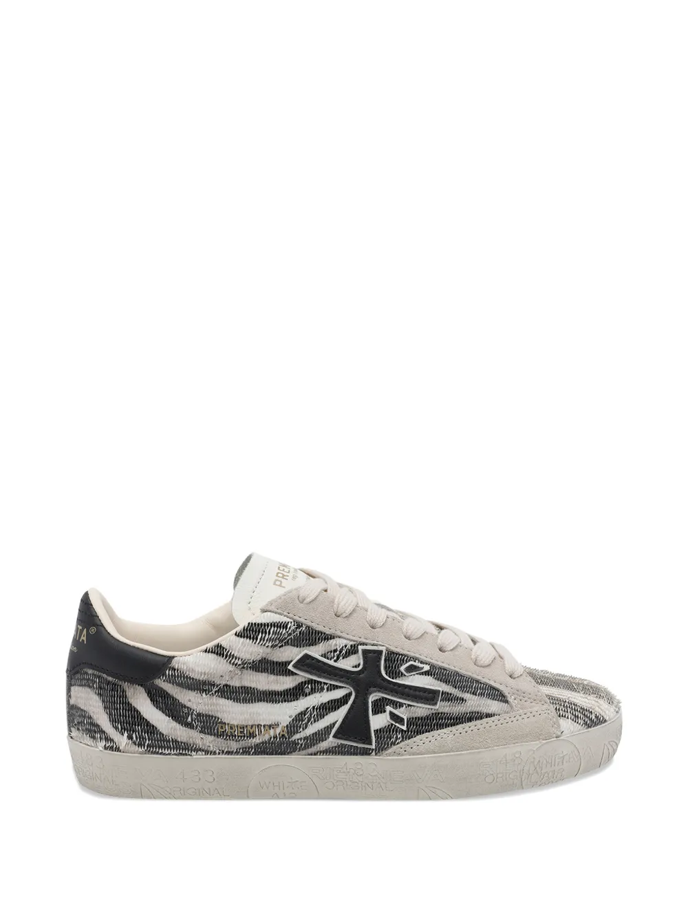 Premiata Stevend zebra-print sneakers Beige