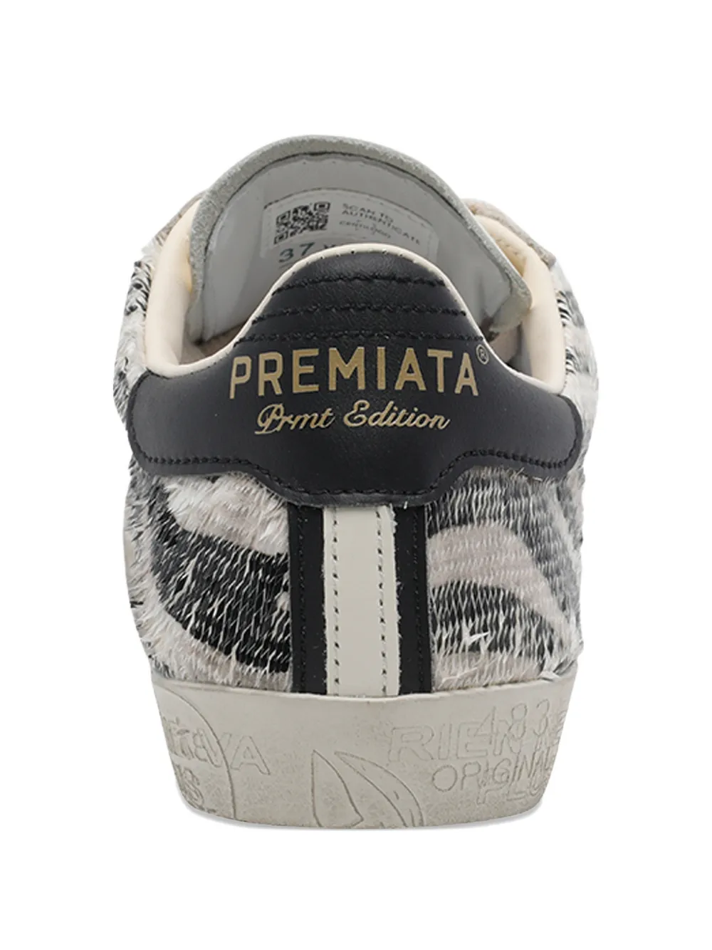 Premiata Stevend zebra-print sneakers Beige