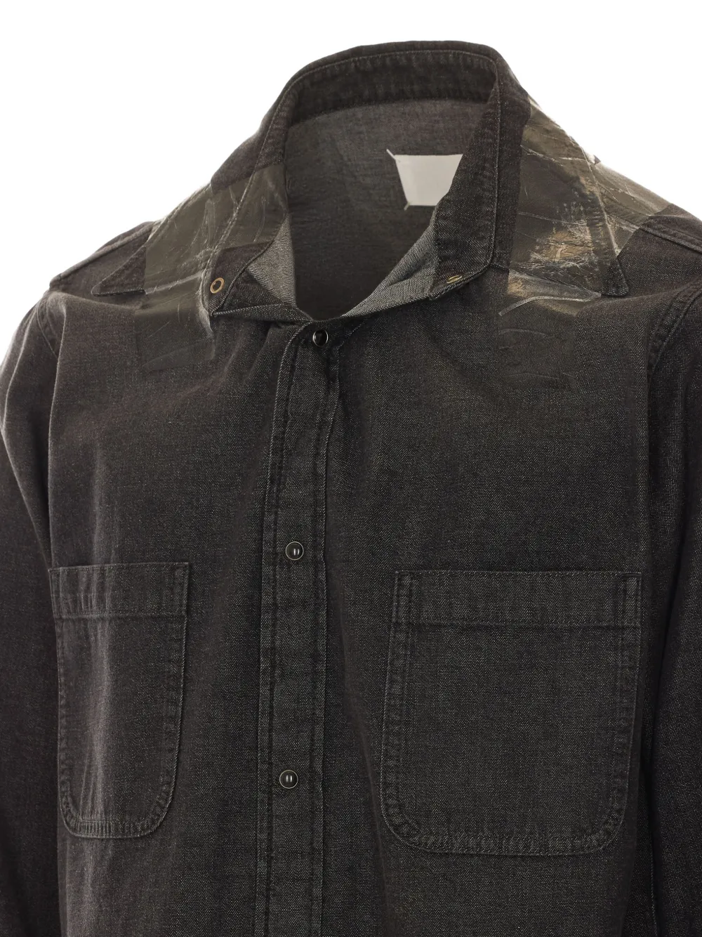Maison Margiela Overhemd met banddetail en lange mouwen Zwart