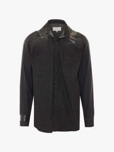 Maison Margiela tape-detail long-sleeved shirt
