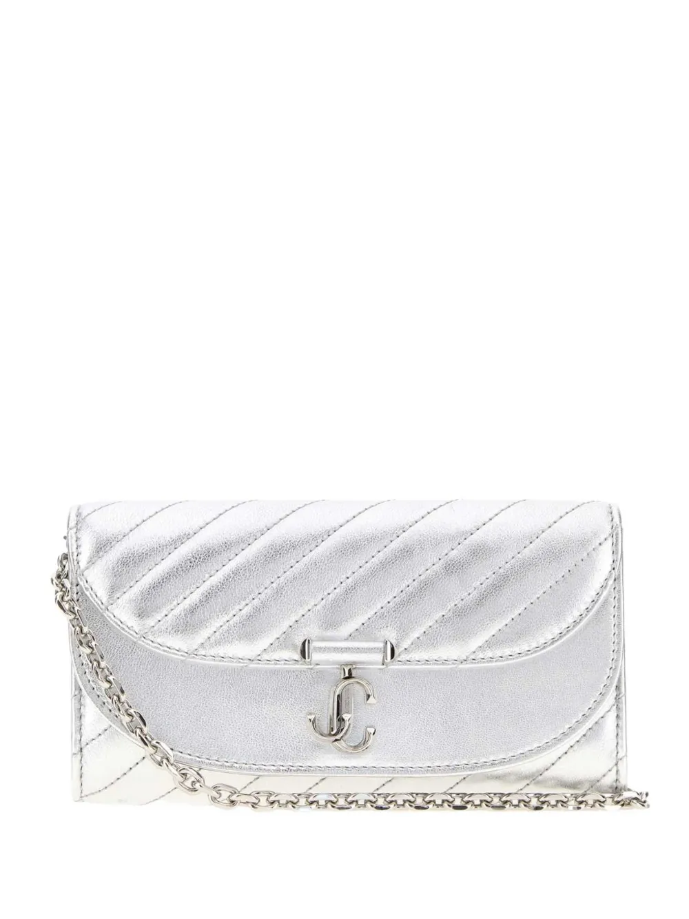 Jimmy Choo Avenue quilted wallet bag - Effetto metallizzato