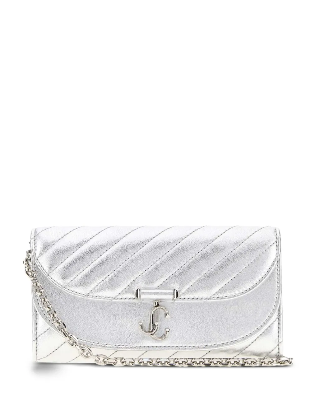 Jimmy Choo Avenue quilted wallet bag - Effetto metallizzato