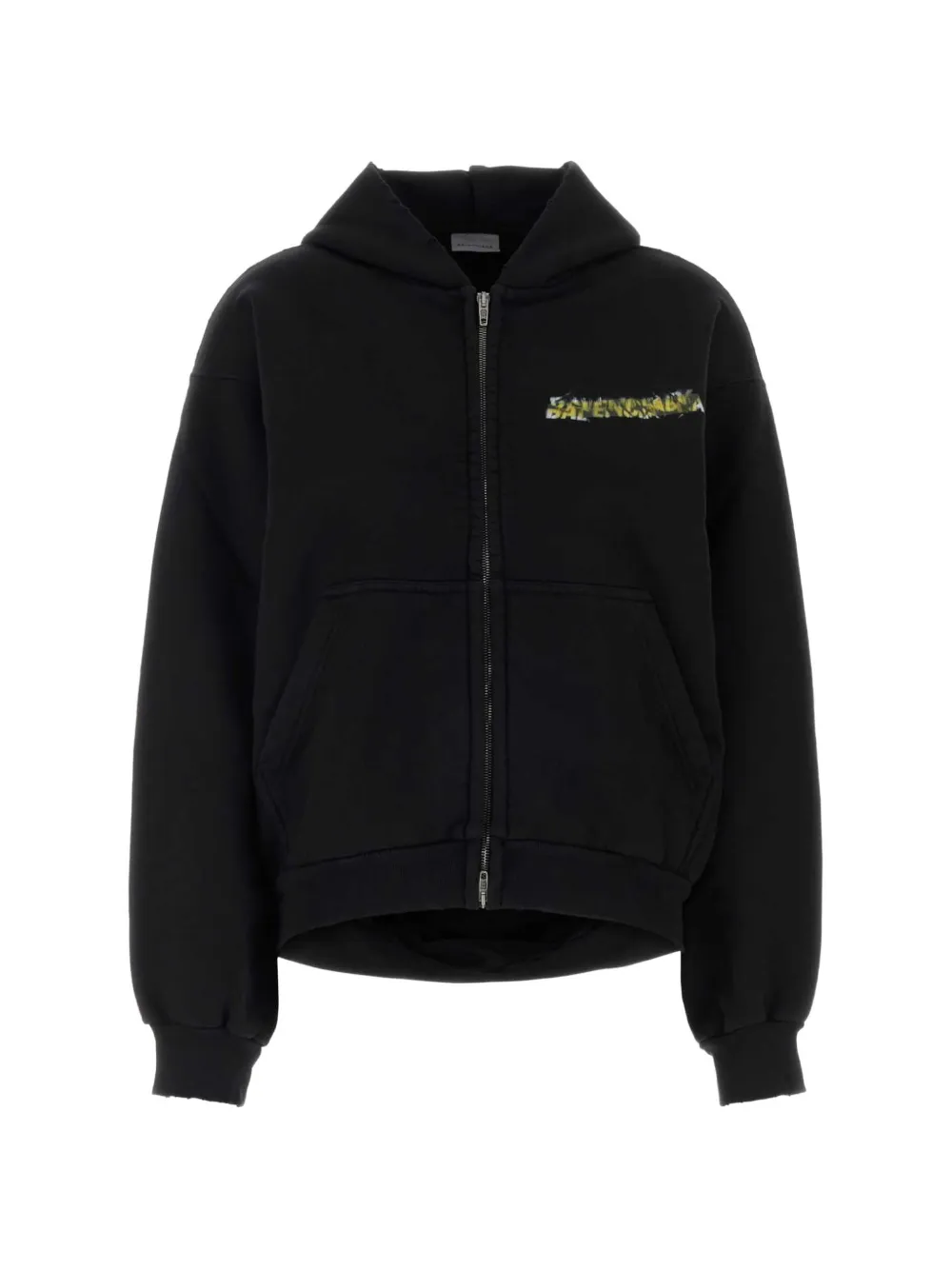 Balenciaga Cocoon logo-print zip-up hoodie - Nero