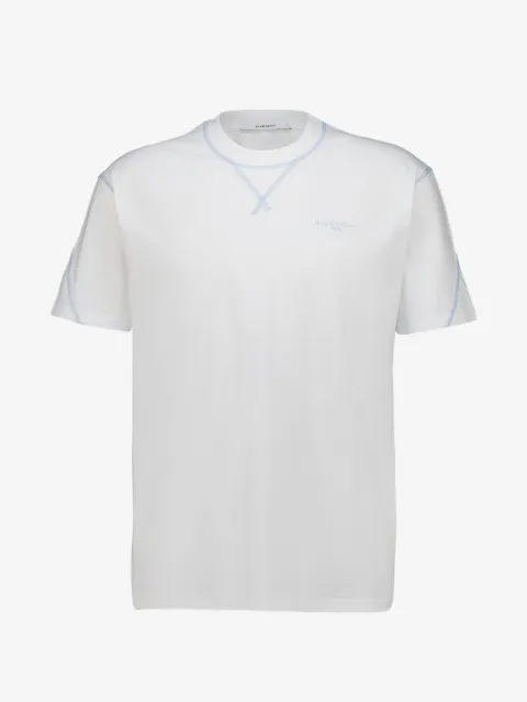 Givenchy t-shirt à logo brodé et coutures contrastantes