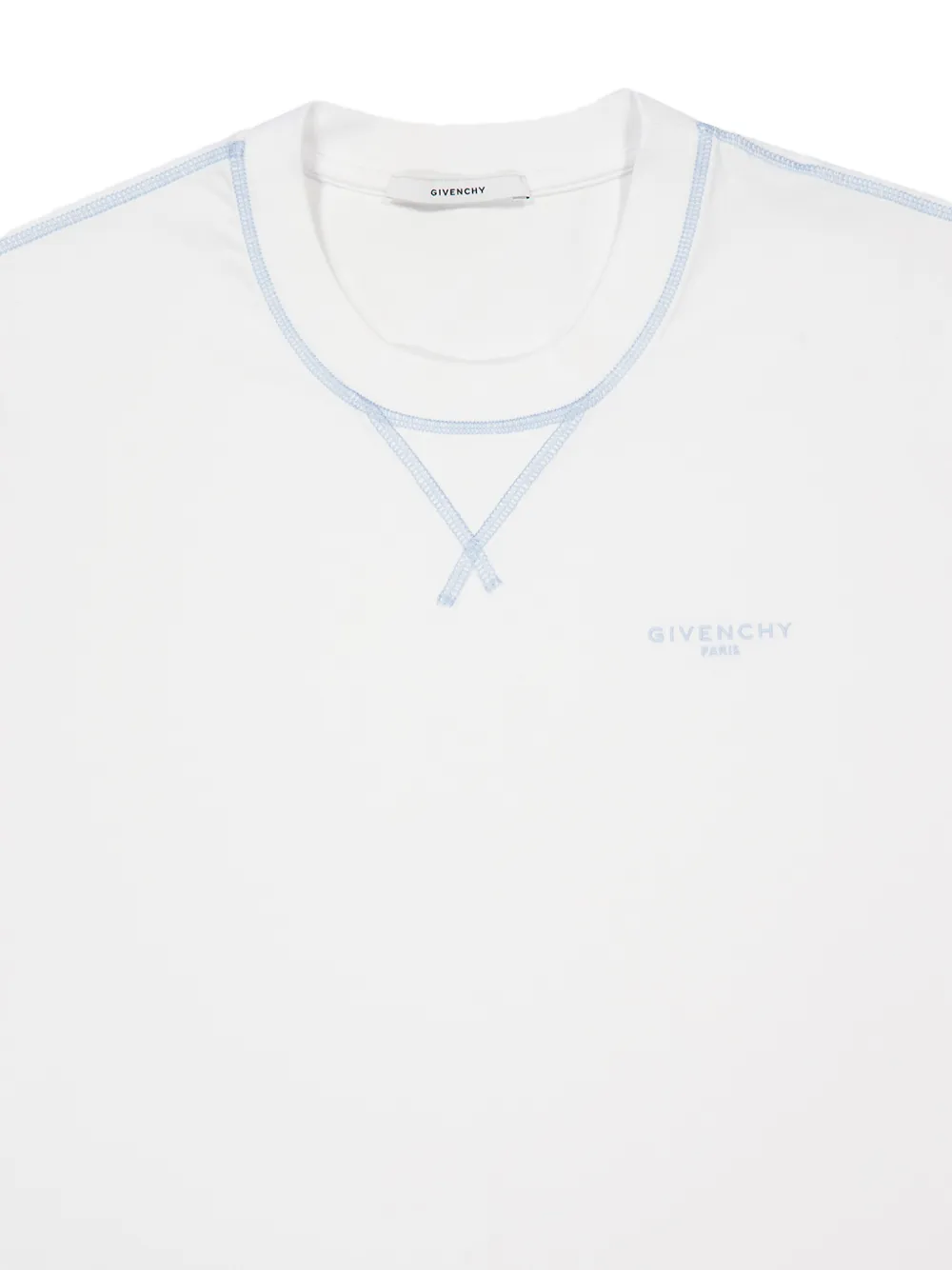 Givenchy T-shirt met geborduurd logo en contrasterend stiksel Wit
