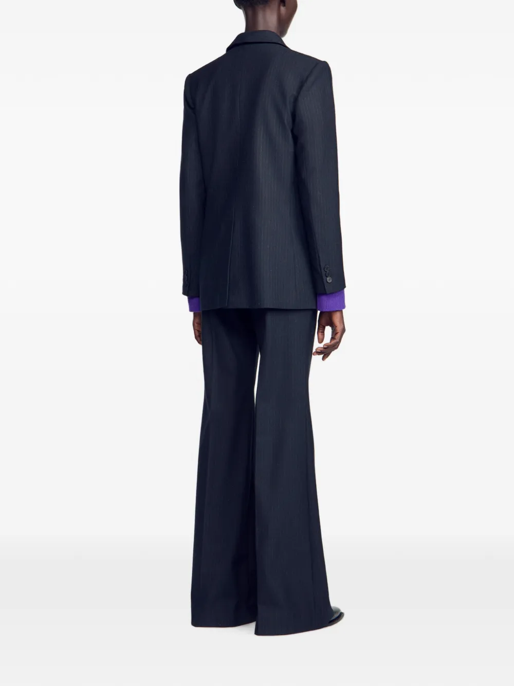 SANDRO Gestreepte blazer Blauw