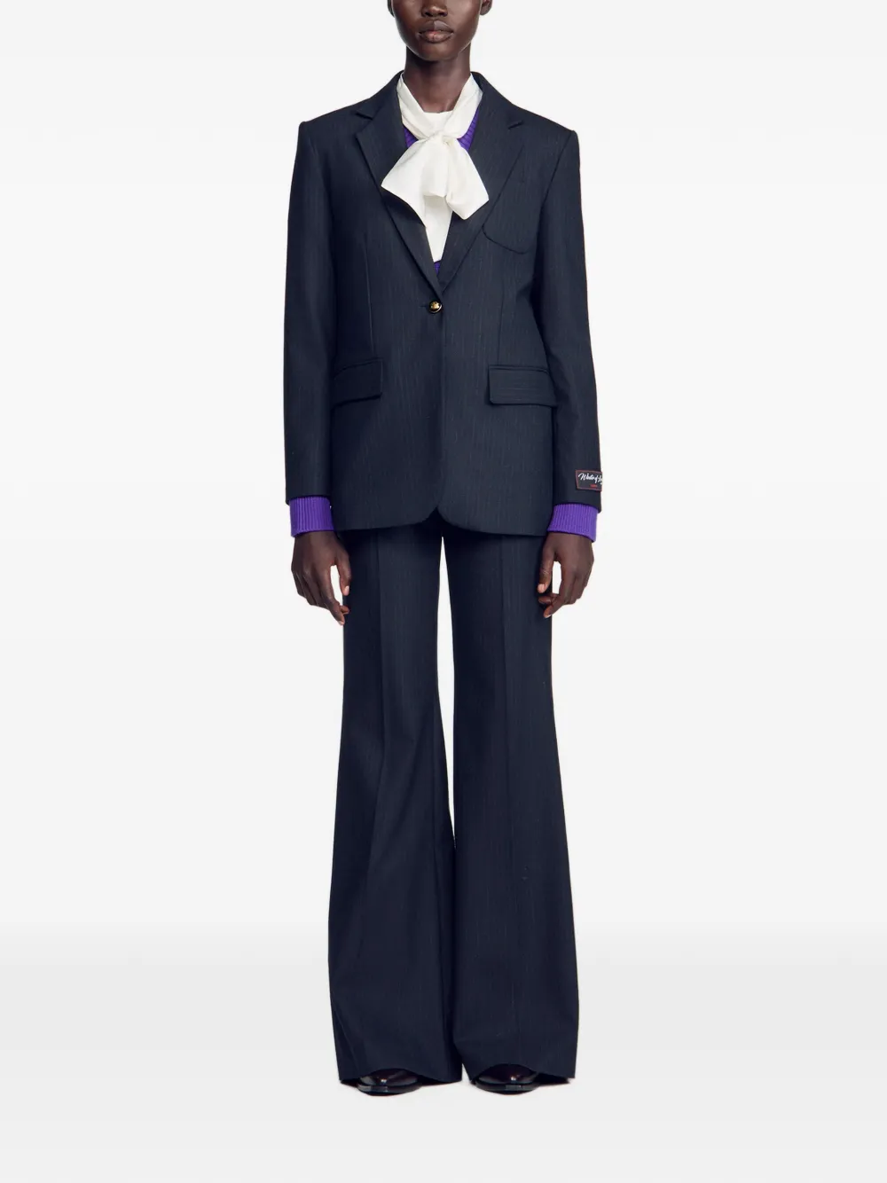 SANDRO Gestreepte blazer Blauw