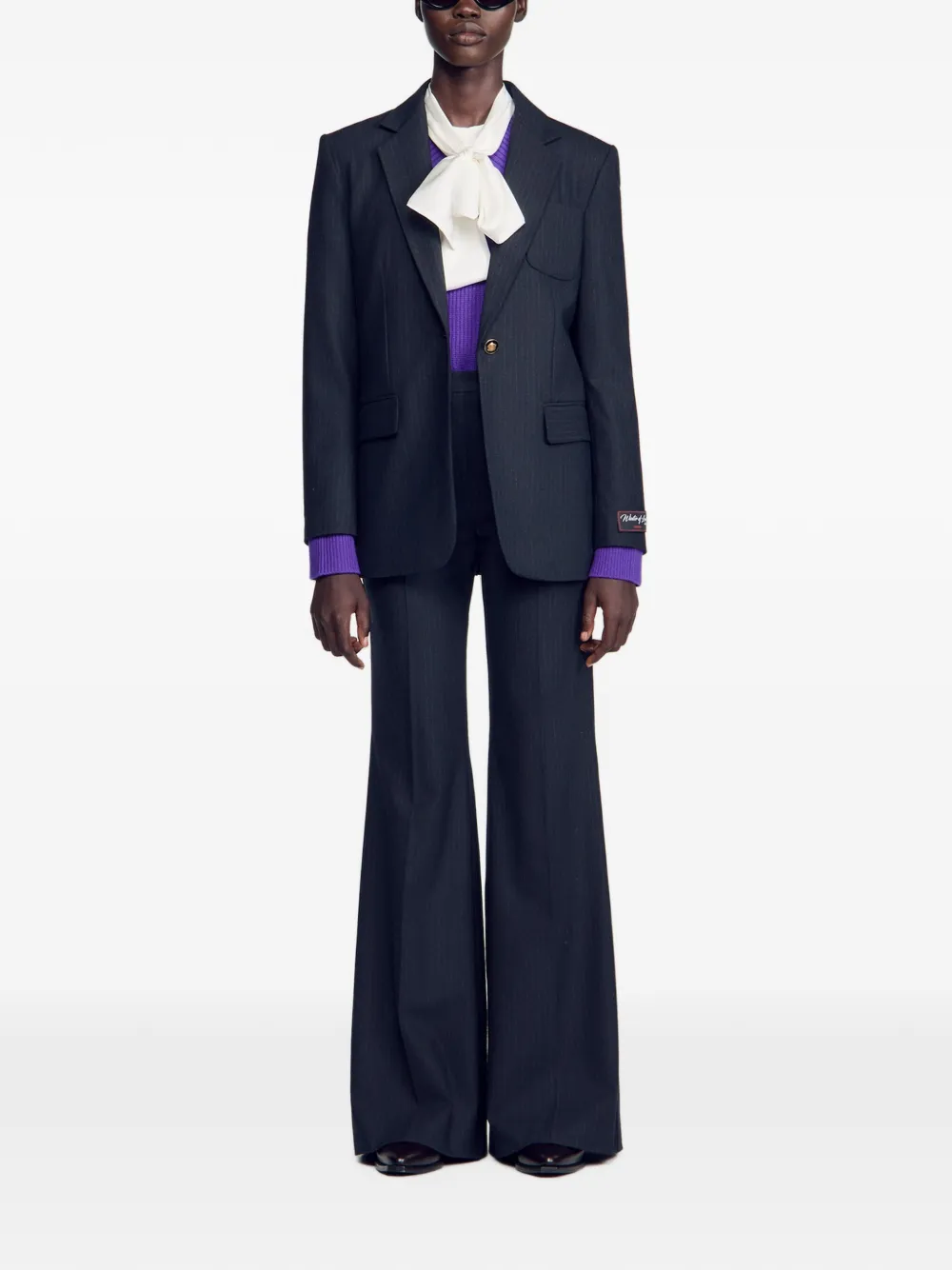 SANDRO Gestreepte blazer Blauw