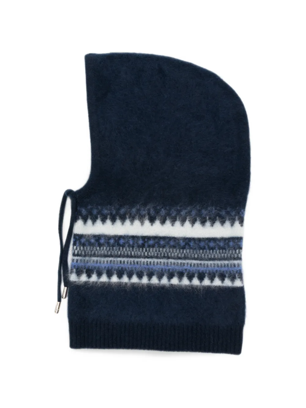 Maje Fair Isle knit balaclava Blauw