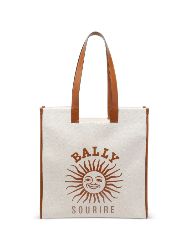 Bally Easy Bally Logo-print Tote Bag in Neutrals