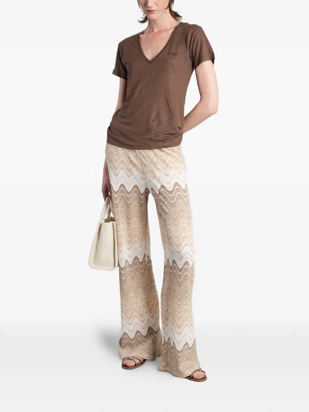 MC2 Saint Barth Eloise katoenen T-shirt Bruin