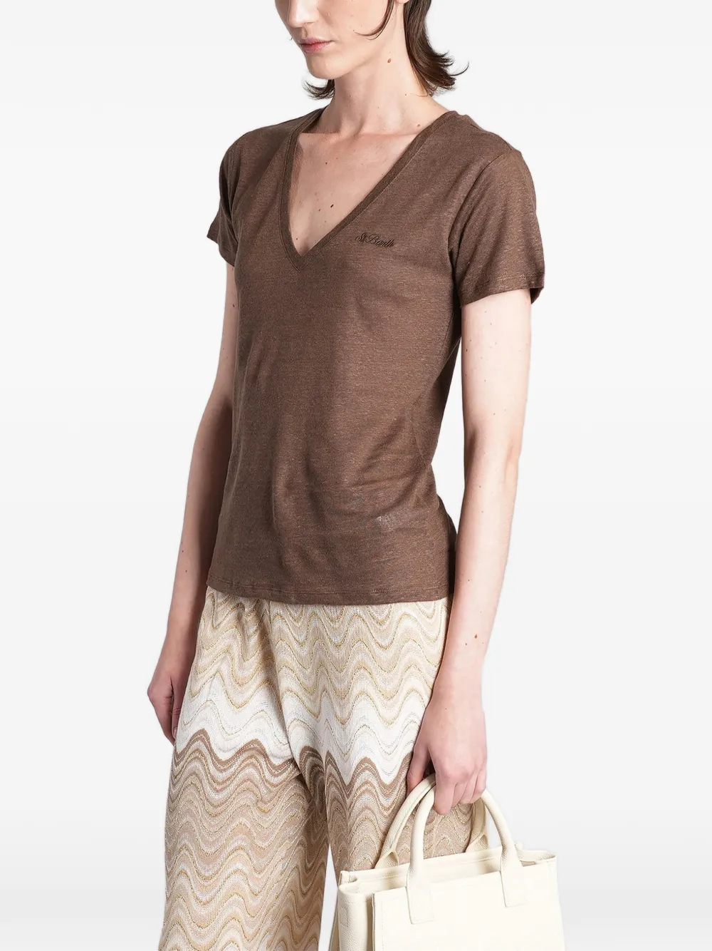 MC2 Saint Barth Eloise katoenen T-shirt Bruin