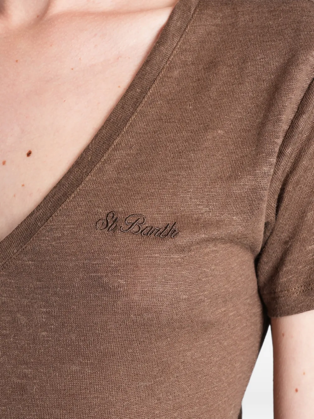 MC2 Saint Barth Eloise katoenen T-shirt Bruin