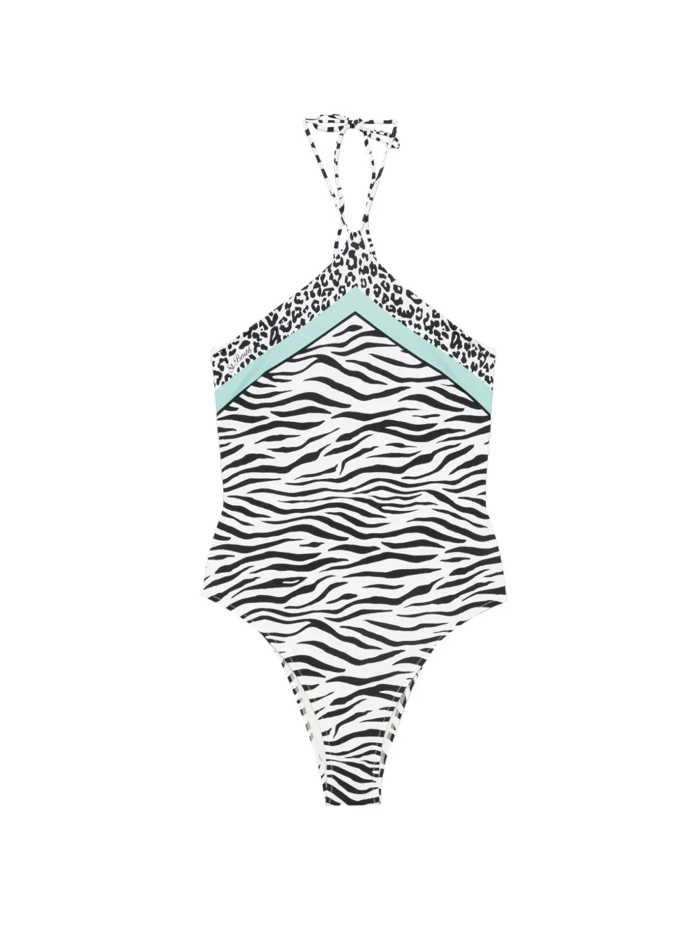 MC2 Saint Barth Meryem animal-print halterneck swimsuit · L