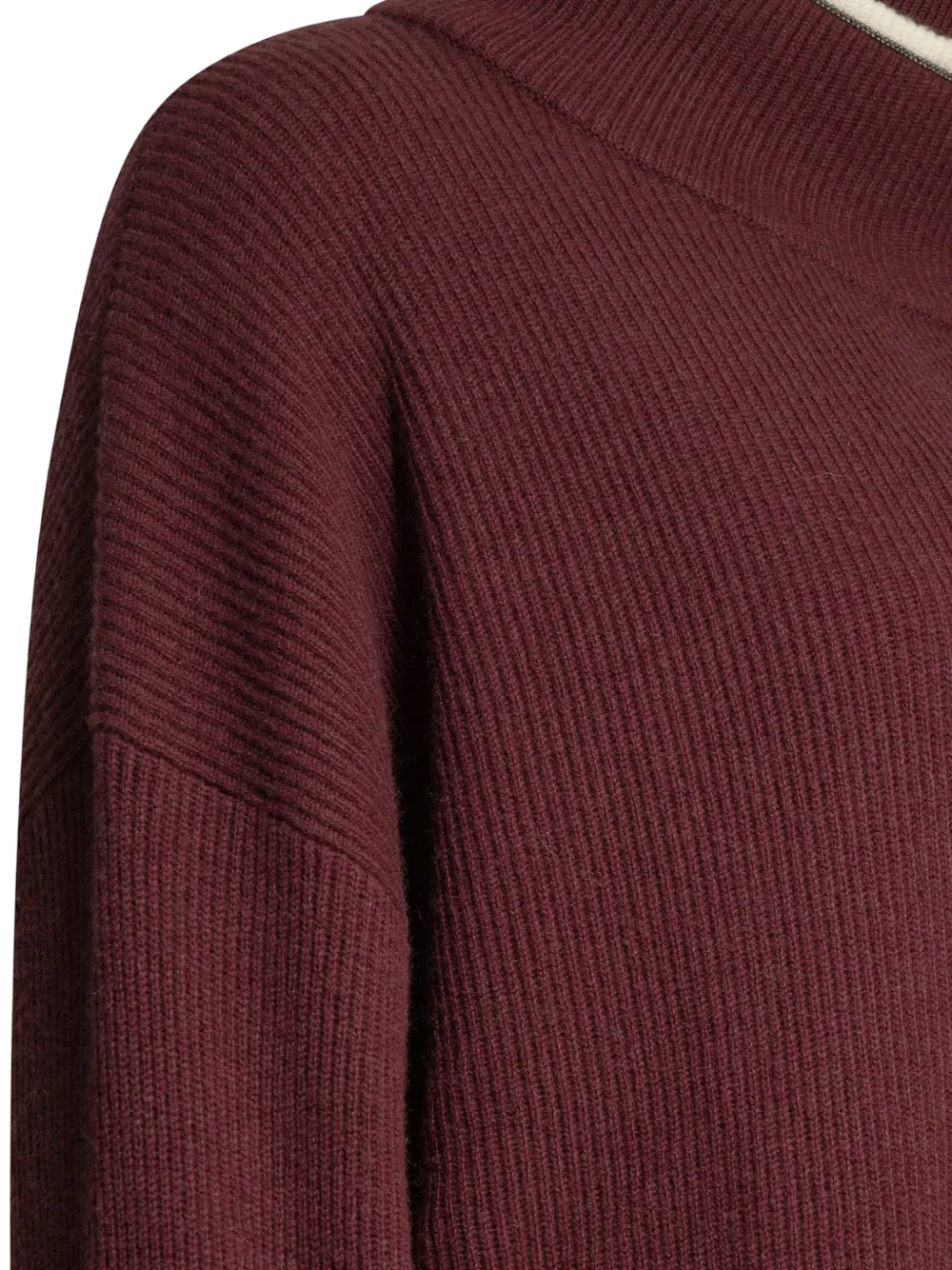 Brunello Cucinelli Mini-jurk met gestreepte afwerking Rood