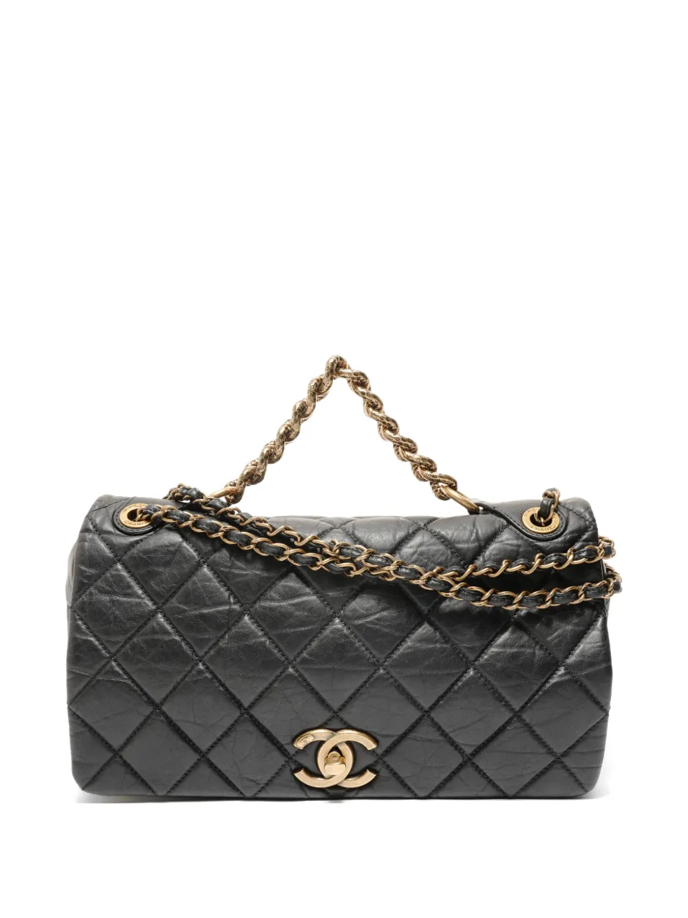 CHANEL Pre-Owned 2010-2011 Matelasse chain shoulder bag - Black