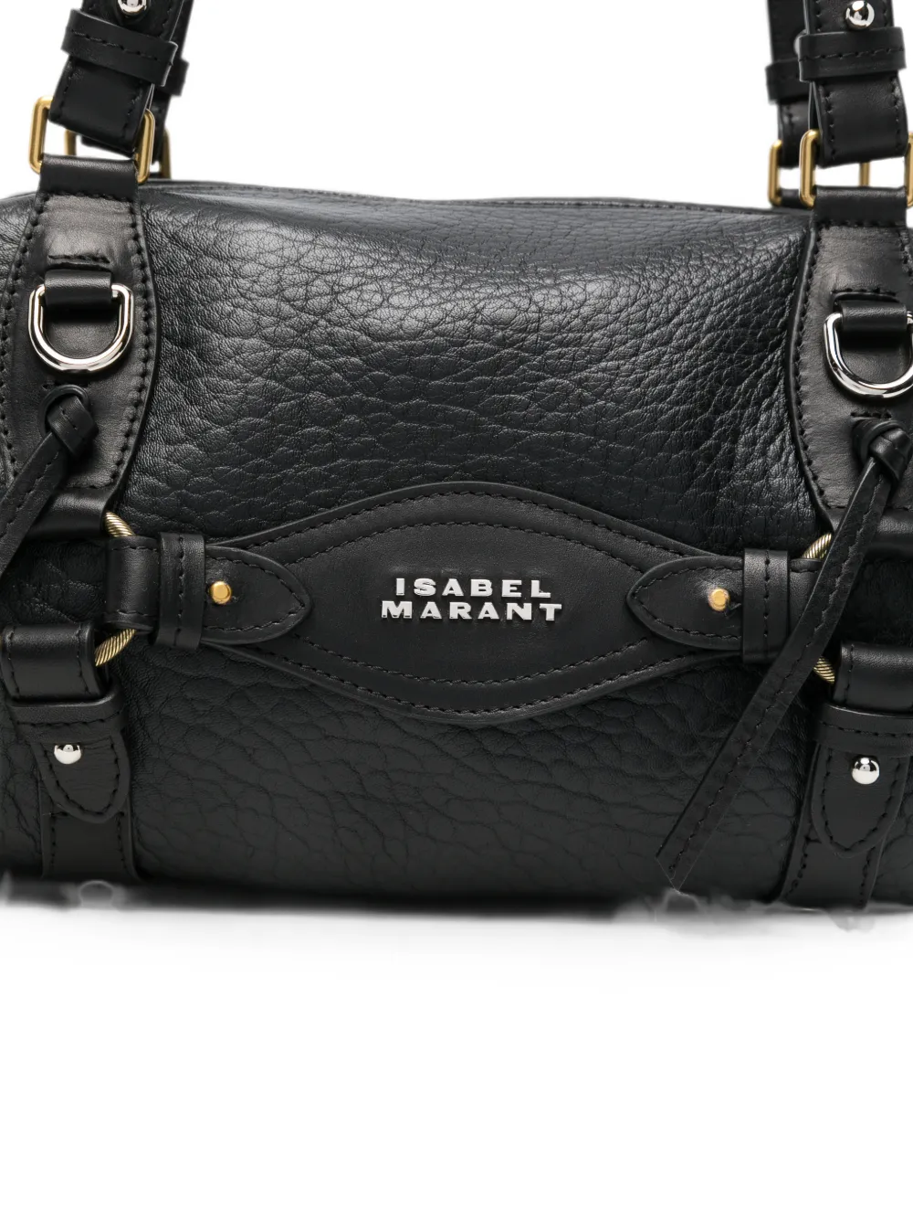 ISABEL MARANT Tilpa leren mini-tas met textuur Zwart