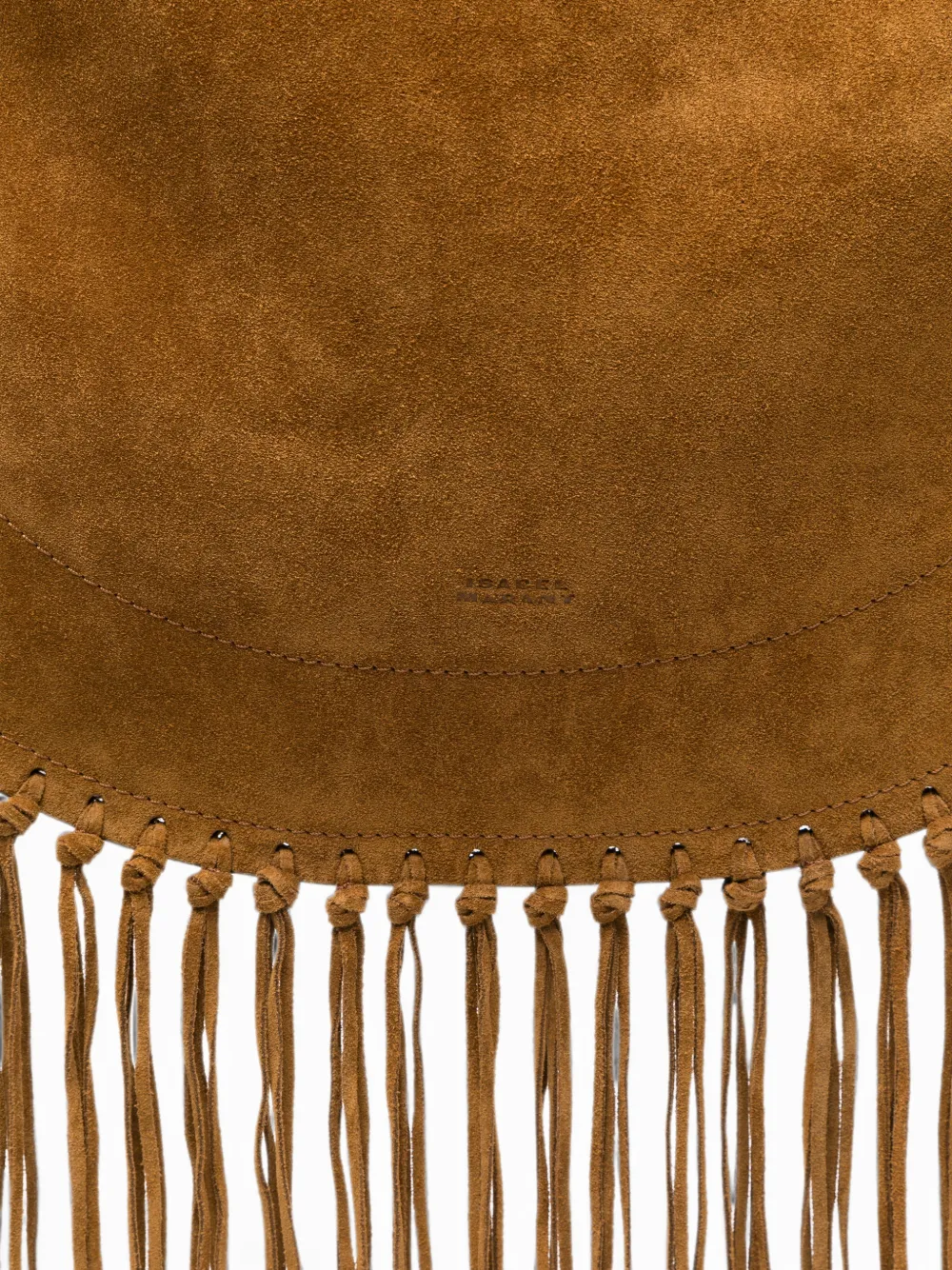 ISABEL MARANT Oskan schoudertas met franje Beige