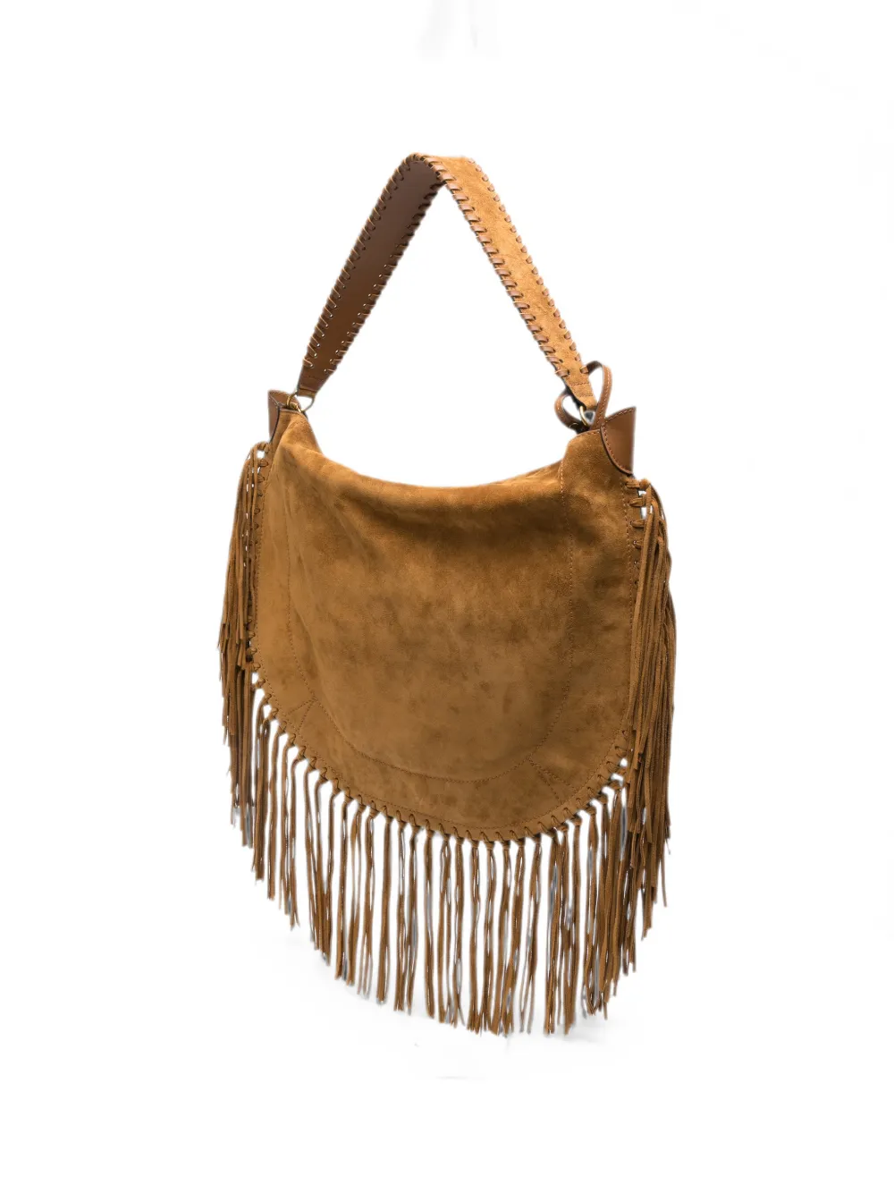 ISABEL MARANT Oskan schoudertas met franje Beige