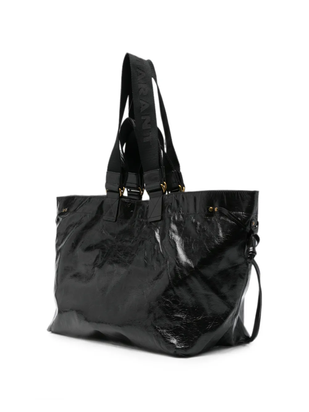 ISABEL MARANT Grote Wardy leren shopper Zwart