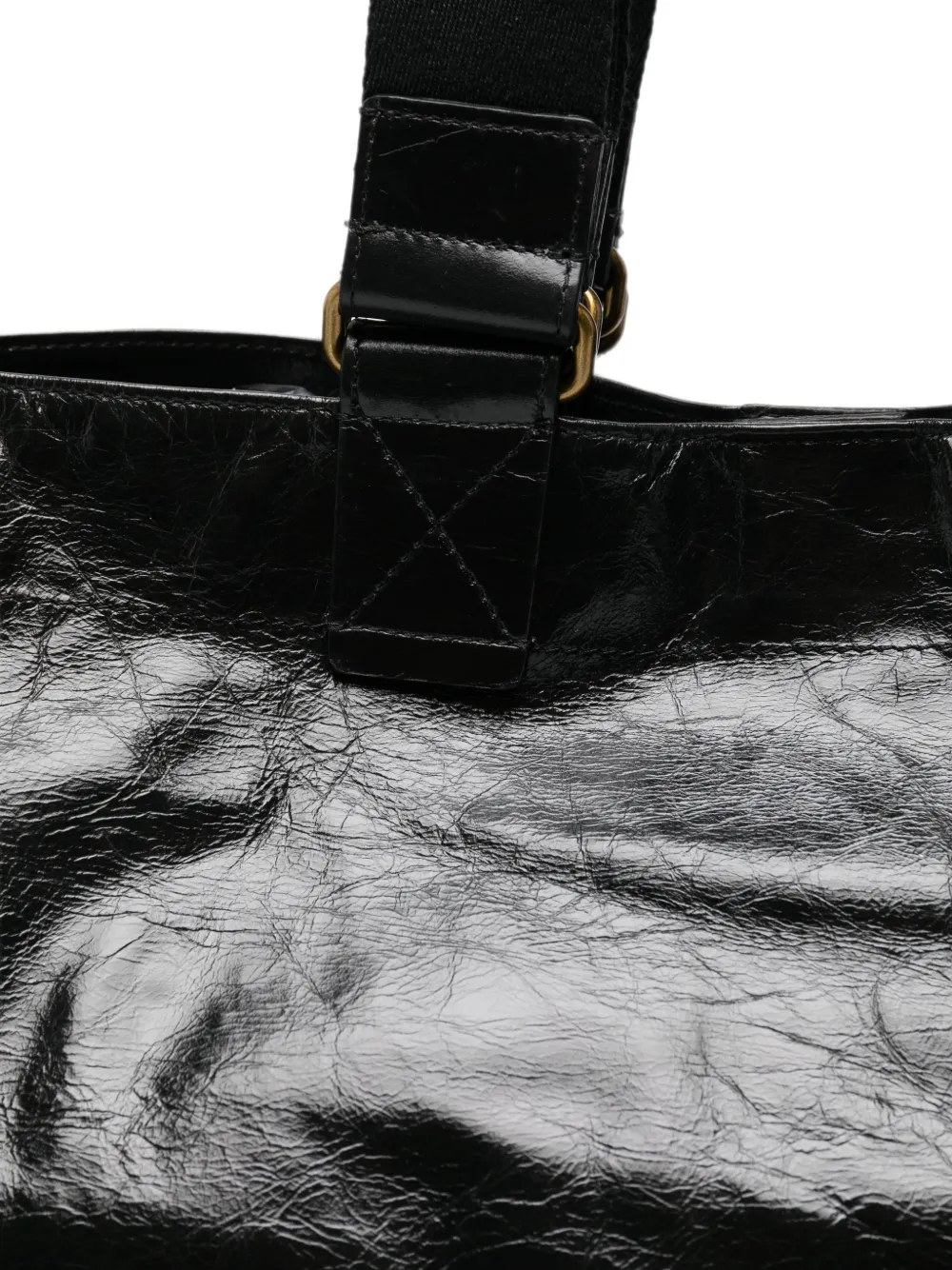 ISABEL MARANT Grote Wardy leren shopper Zwart