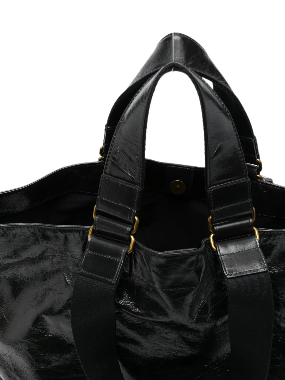 ISABEL MARANT Grote Wardy leren shopper Zwart