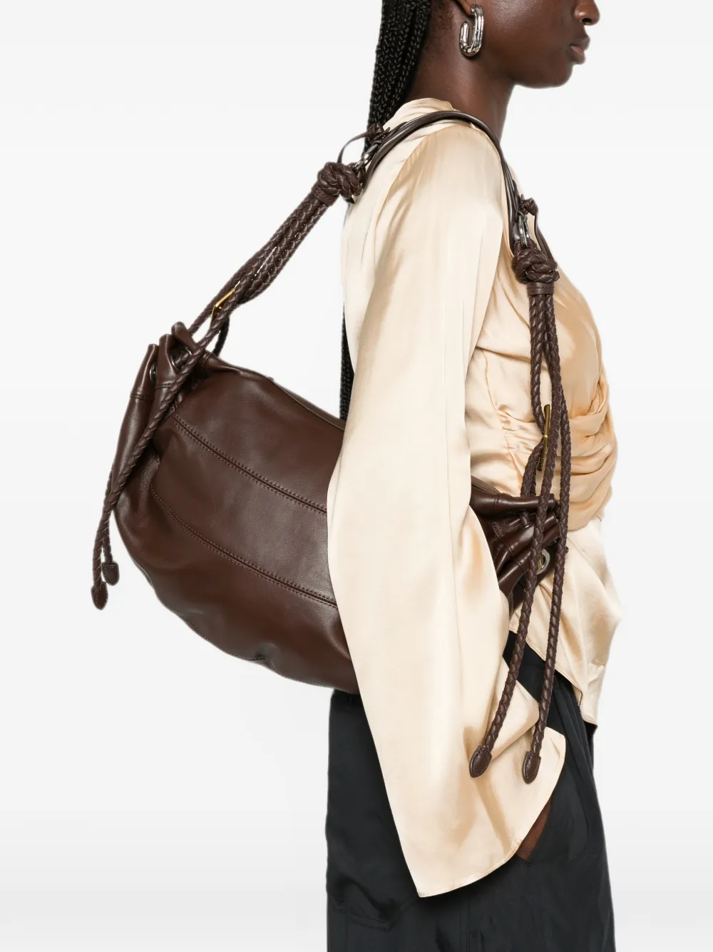 ISABEL MARANT Medium Maia lamsleren schoudertas Bruin