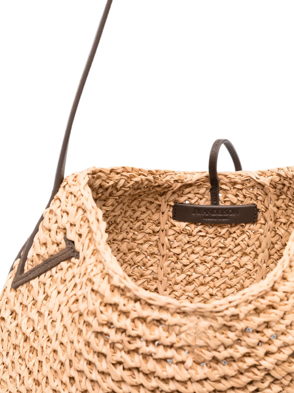 JW Anderson Grote Bulb raffia shopper Beige