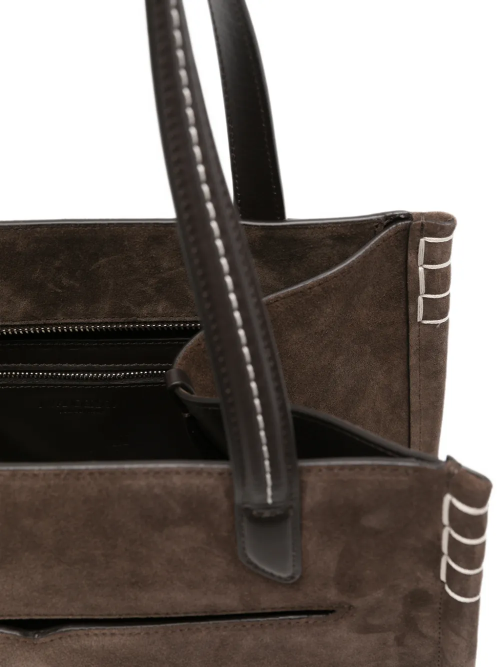 JW Anderson Suède shopper met contrasterende afwerking Bruin