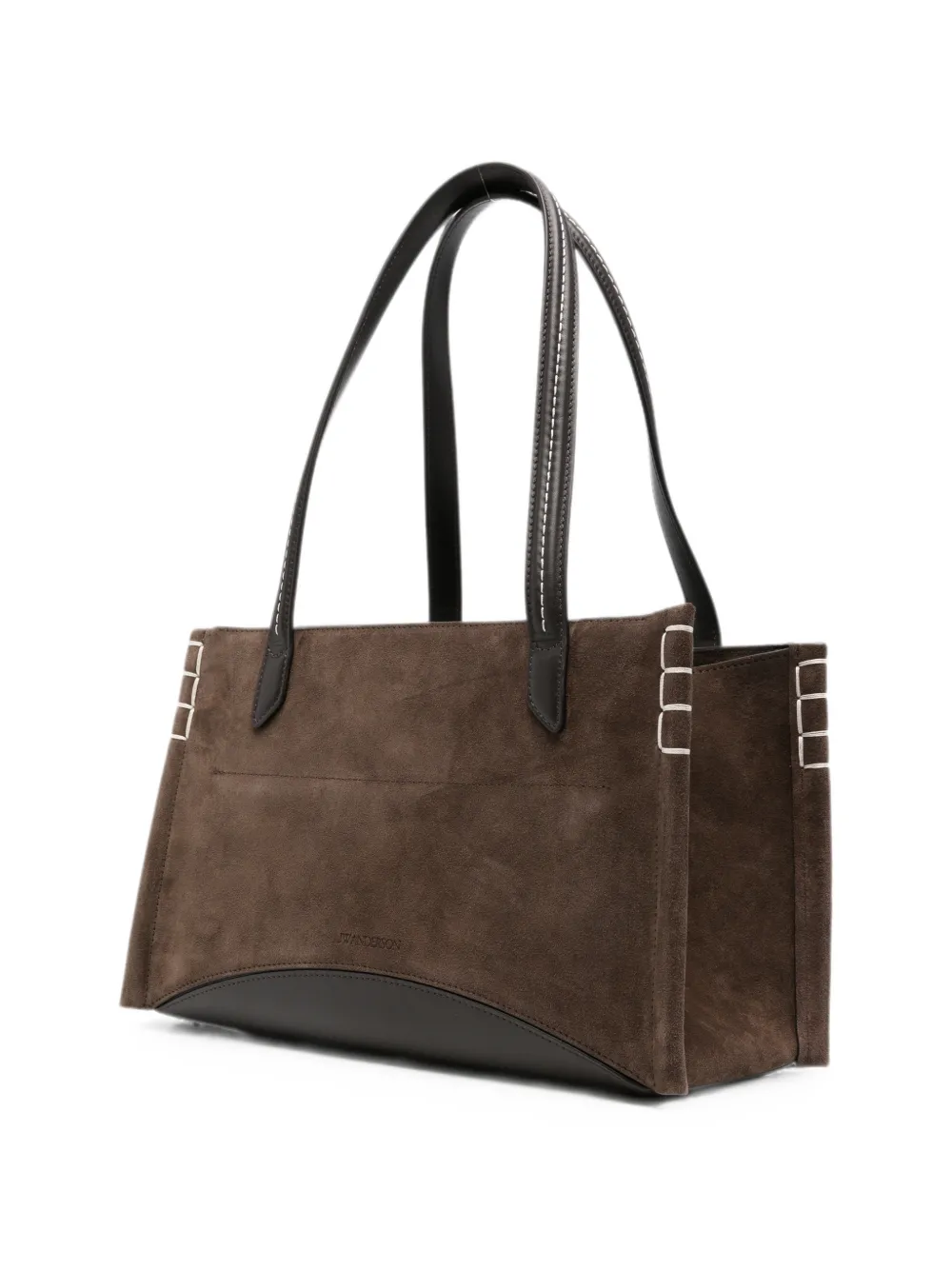 JW Anderson Suède shopper met contrasterende afwerking Bruin