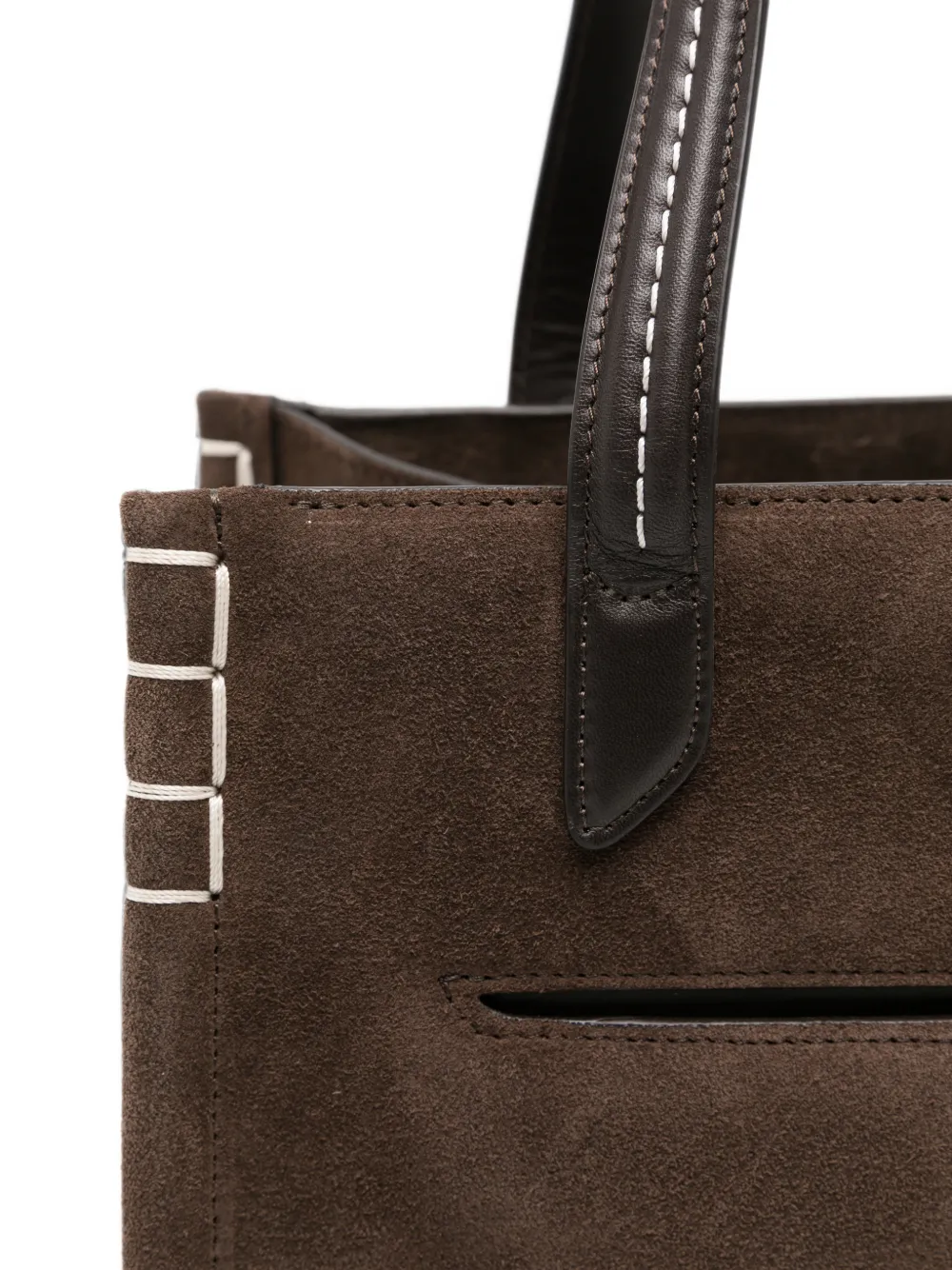 JW Anderson Suède shopper met contrasterende afwerking Bruin