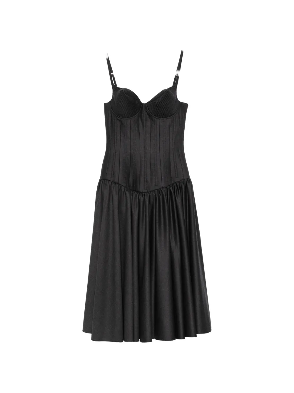 Jean Paul Gaultier conic-cup sleeveless midi dress - Grigio