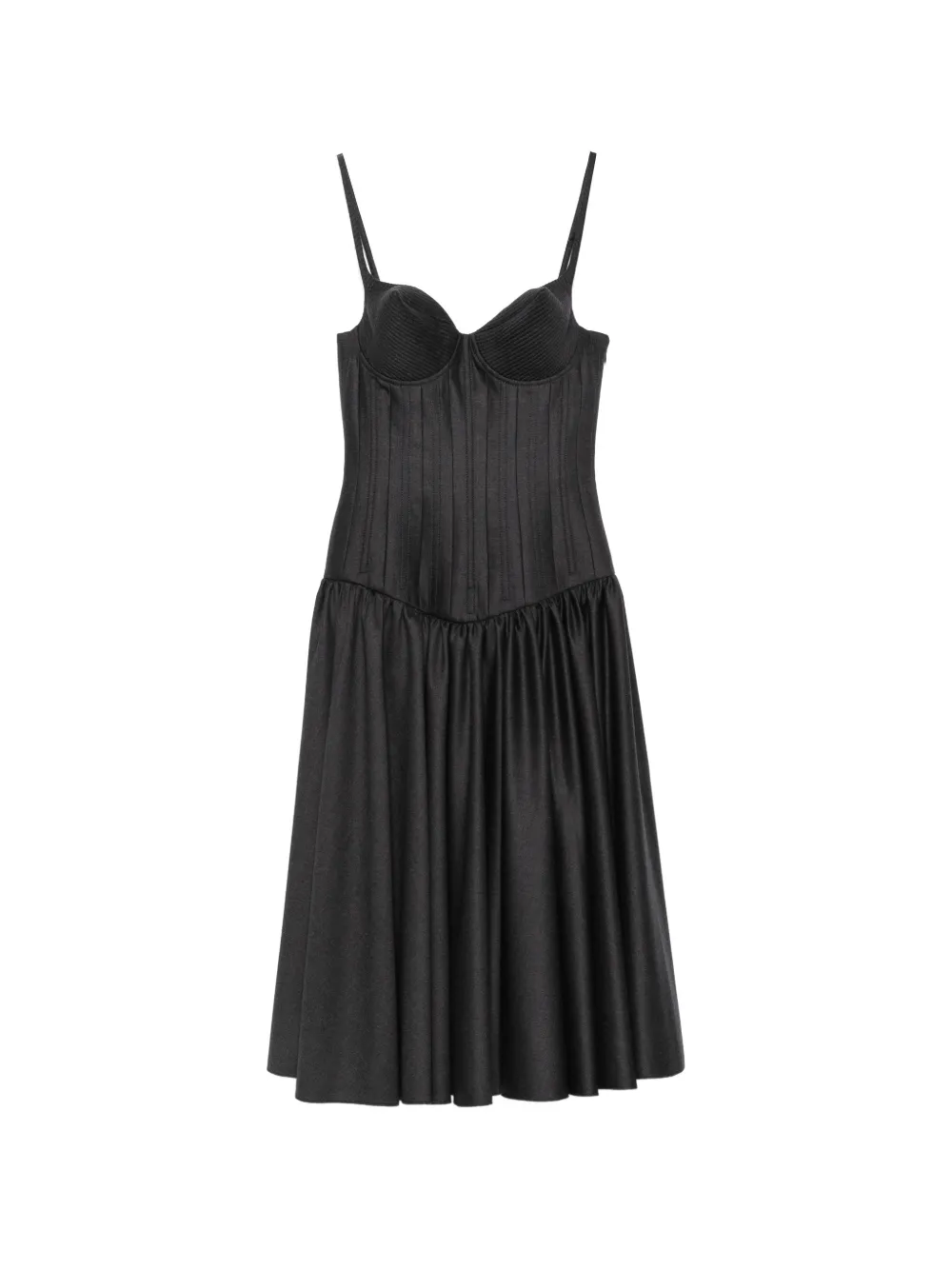 Jean Paul Gaultier conic-cup sleeveless midi dress - Grigio