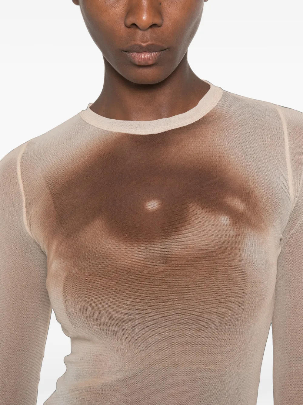 Jean Paul Gaultier Top met ronde hals Beige