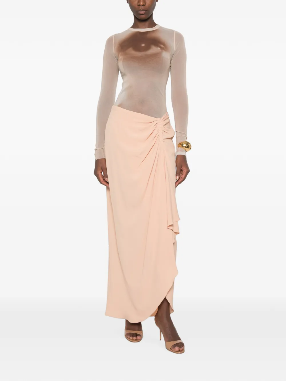 Jean Paul Gaultier Top met ronde hals Beige