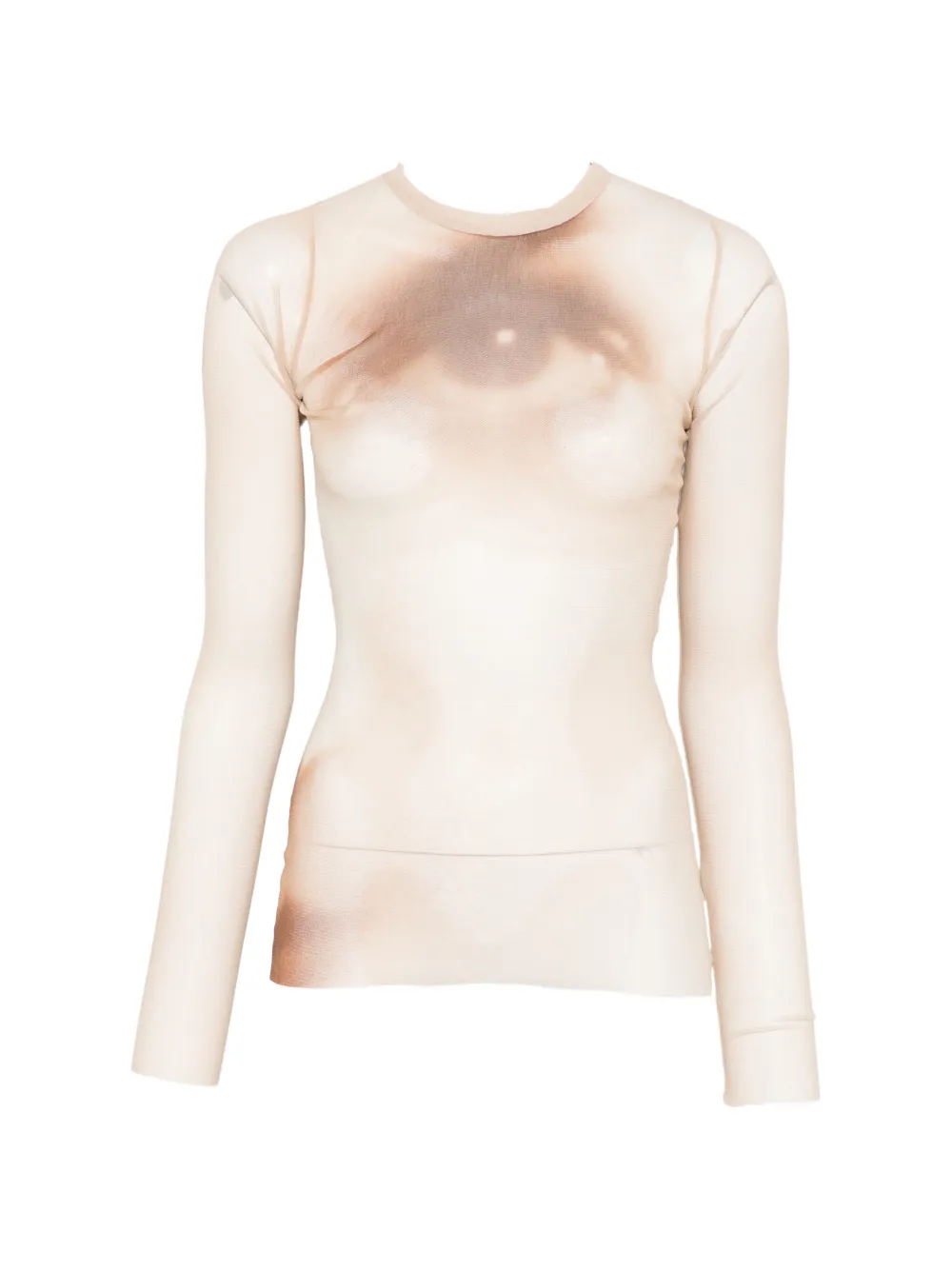 Jean Paul Gaultier crew neck long-sleeve top - Toni neutri