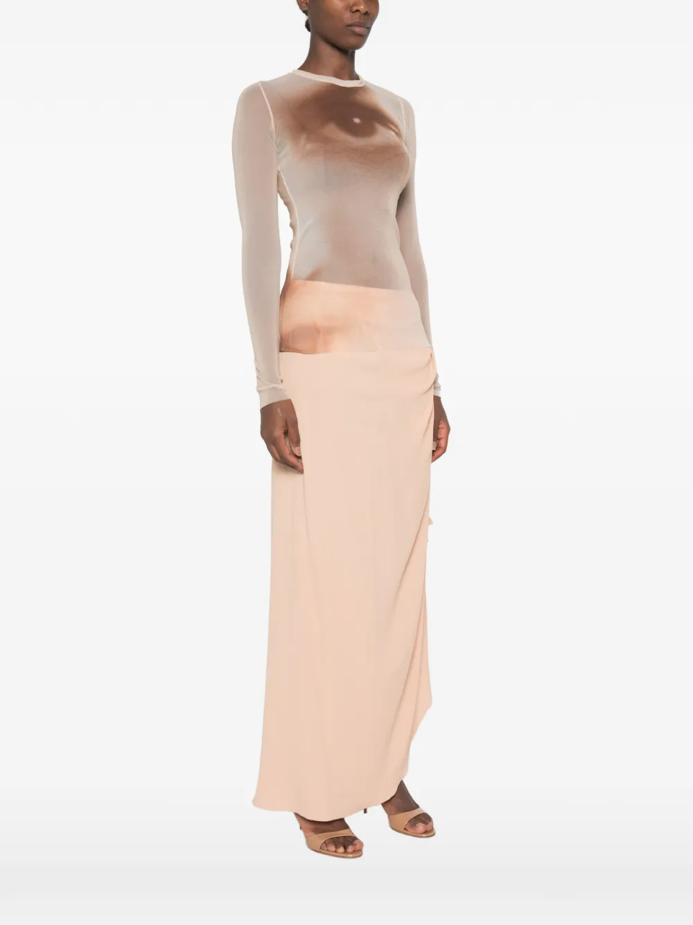 Jean Paul Gaultier Top met ronde hals Beige