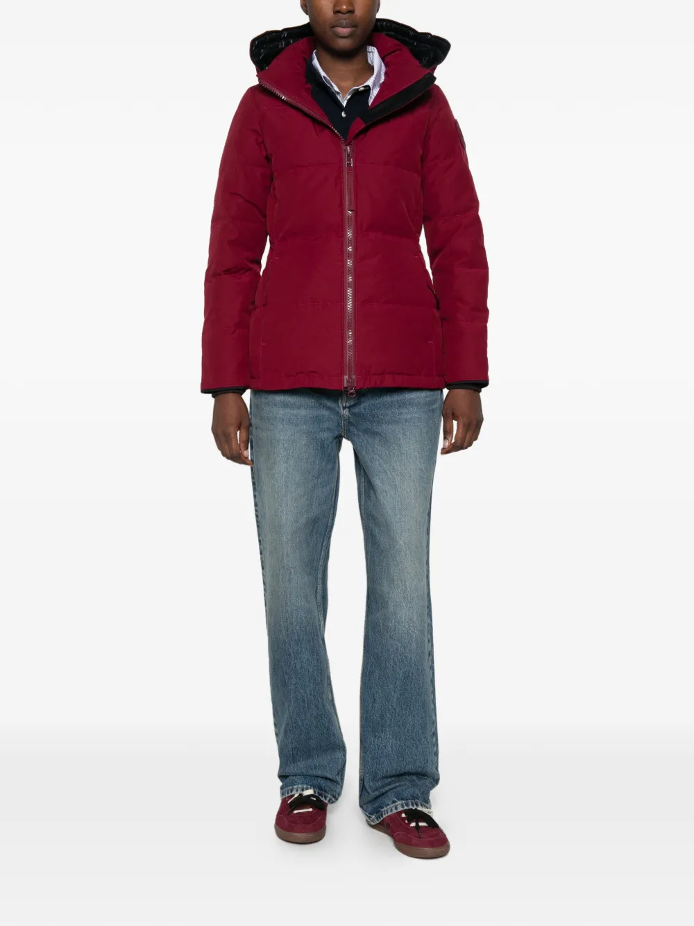 Canada Goose Chelsea hooded padded jacket Rood