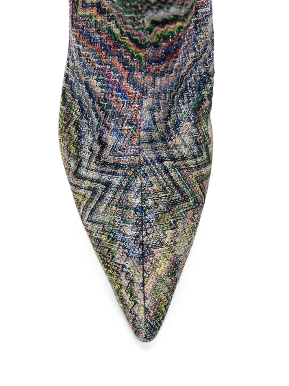 Missoni zigzag-knit kitten-heel boots Blauw