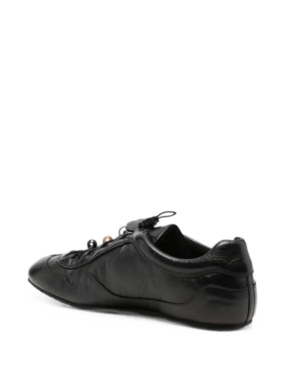 Cecilie Bahnsen Blaise beaded leather sneakers Zwart