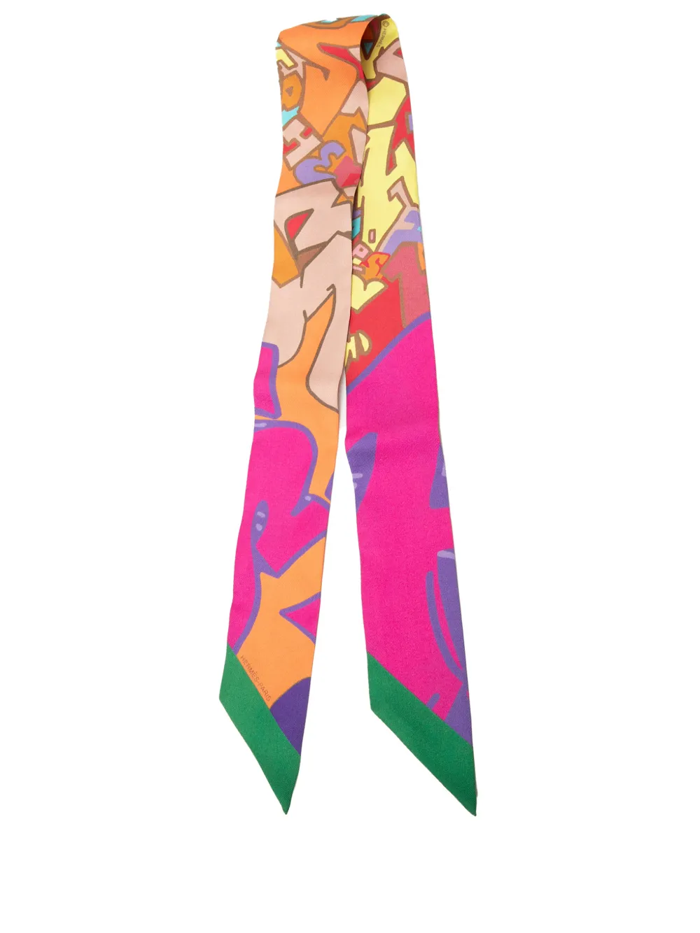 Hermès Pre-Owned 2011 Graff Graffiti Silk Twilly Scarf scarves - Rosa