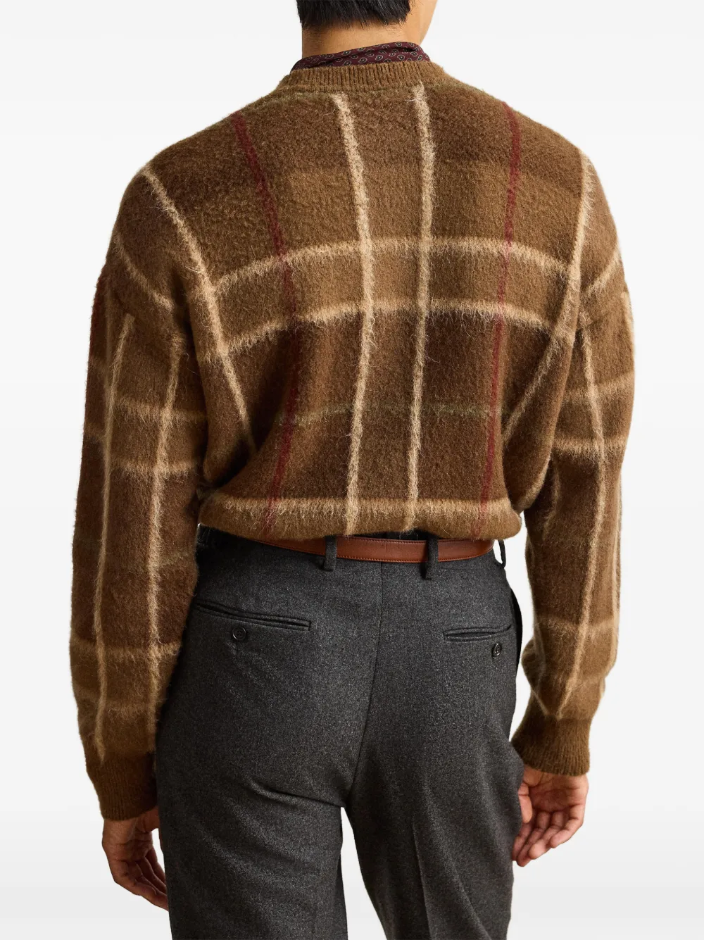 Ralph Lauren Purple Label Geruite trui Bruin