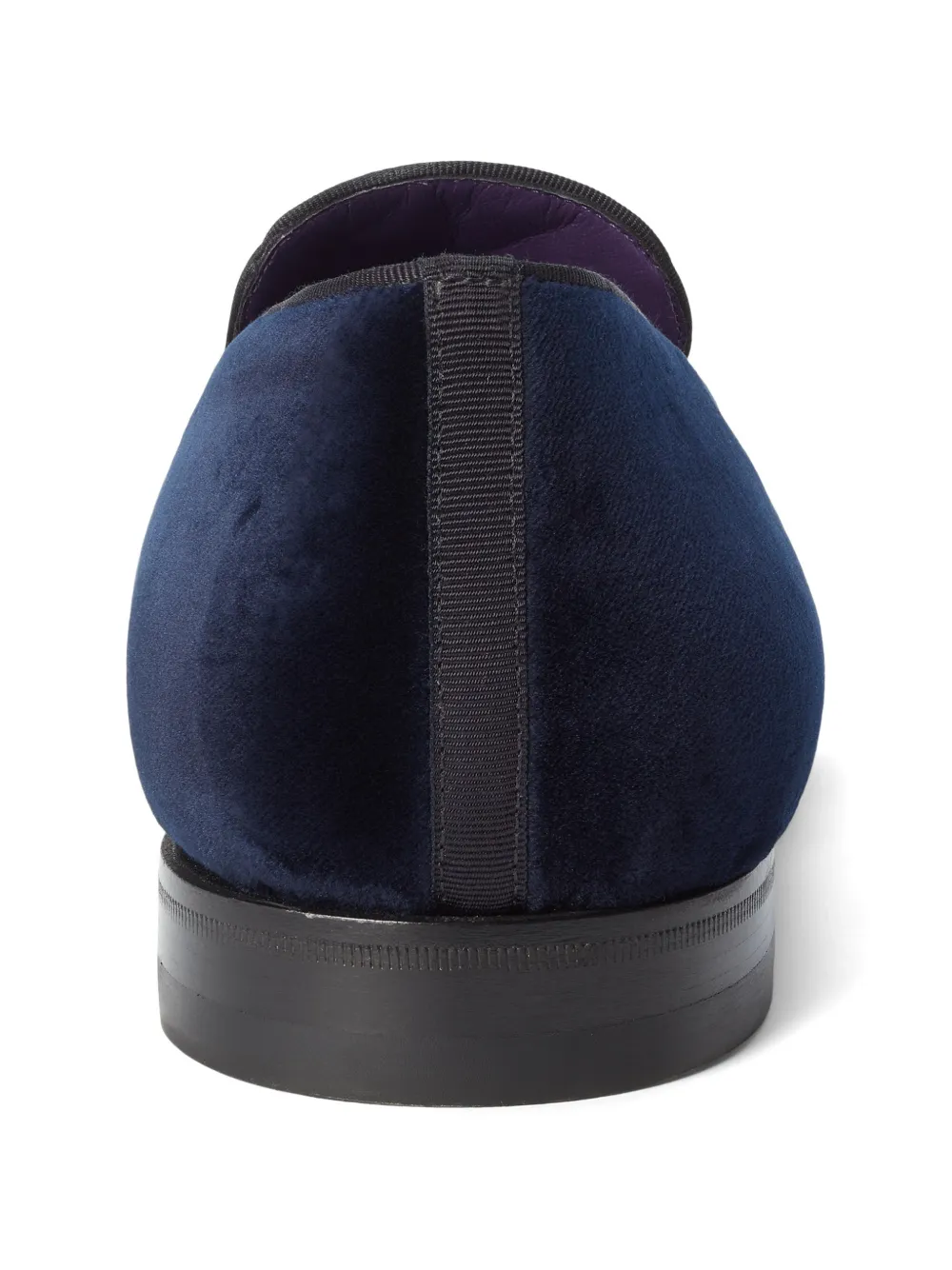 Ralph Lauren Purple Label Alonzo bullion-embroidered velvet loafers Blauw