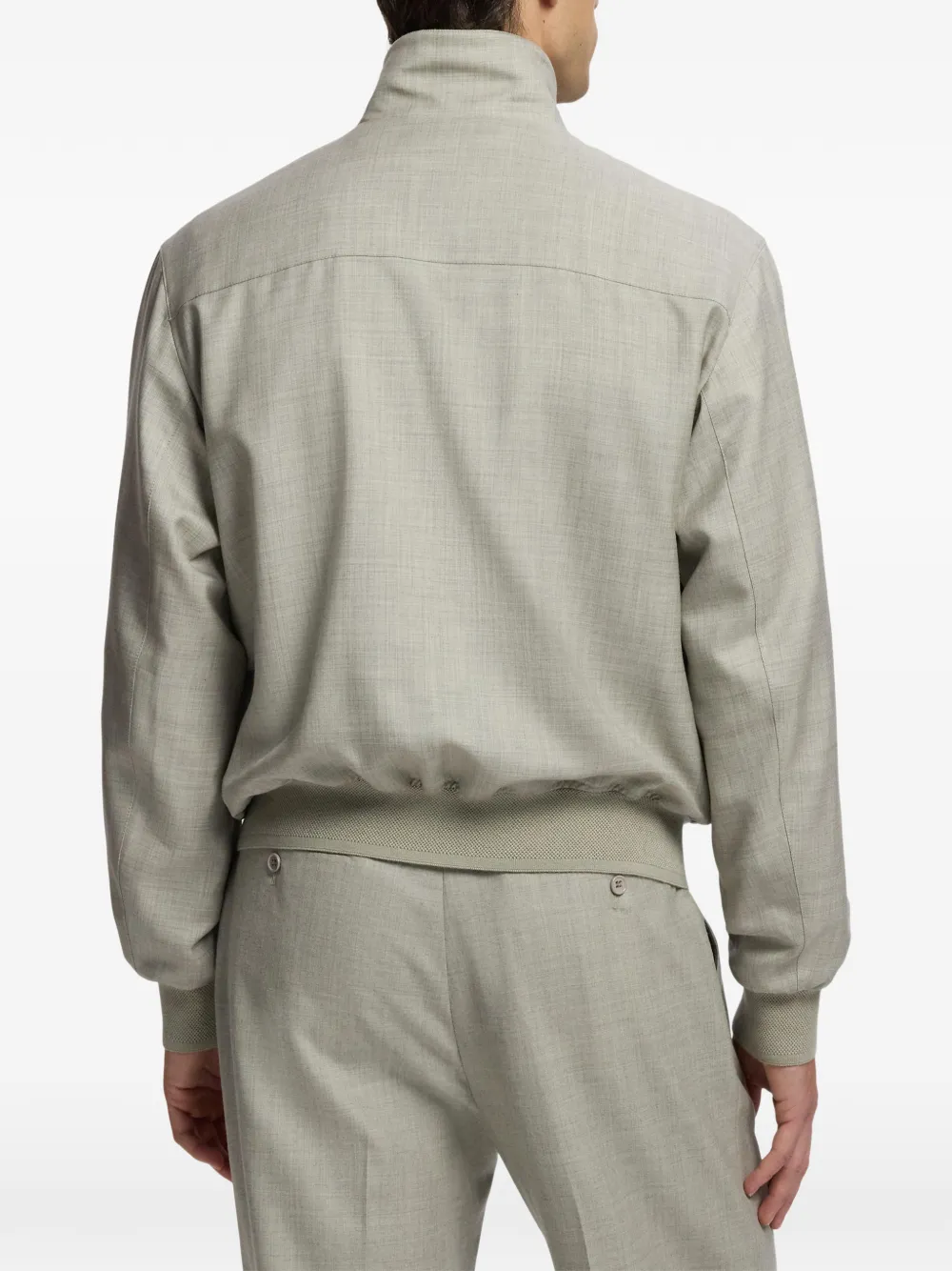 Ralph Lauren Purple Label Felton twill bomberjack Grijs