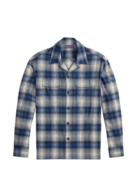 Ralph Lauren Purple Label camisa con estampado de cuadros